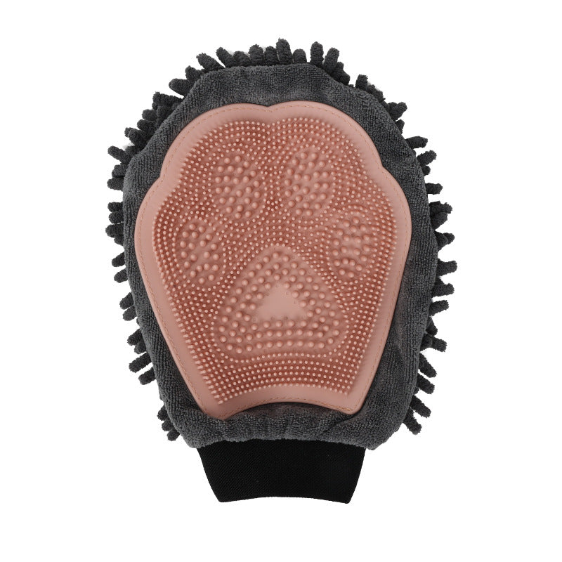 Pet Bathing Brush 2-in-1 Grooming Glove For Brushing, Massaging, And Drying Pet