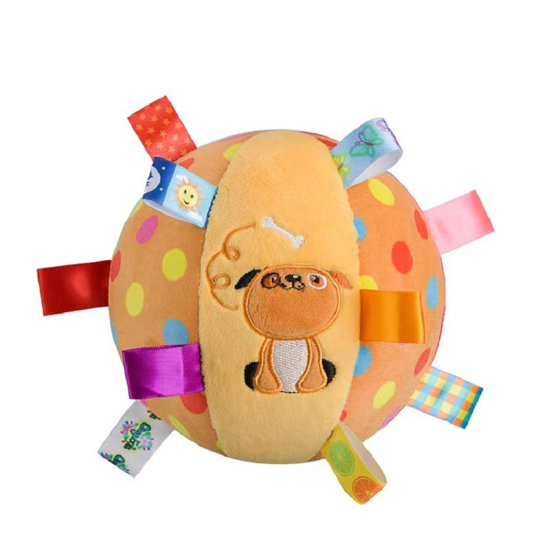 Plush Dog Ringing Ball Toy