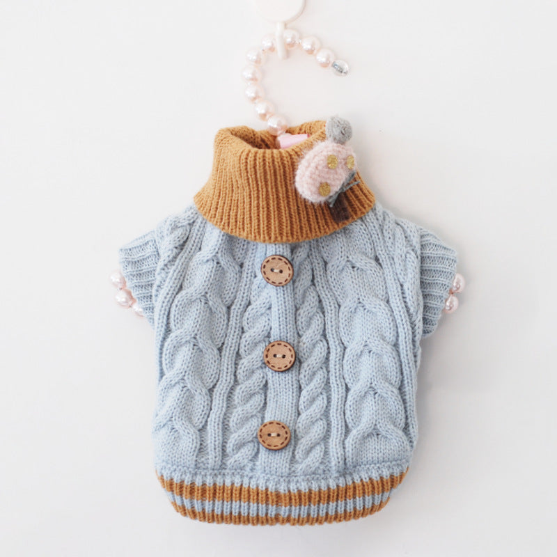 Classic Knitted Pet Sweater for Small Dogs