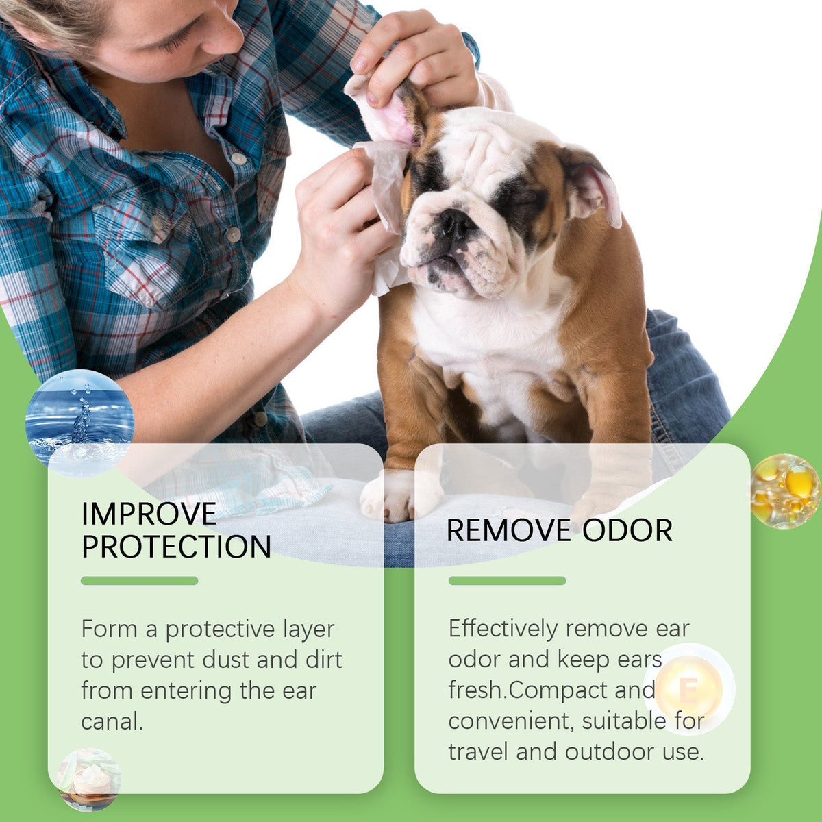 Ear Cleaning Pad For Dogs Soothes Pet Ear Canal Discomfort And Cleans Ear Dirt