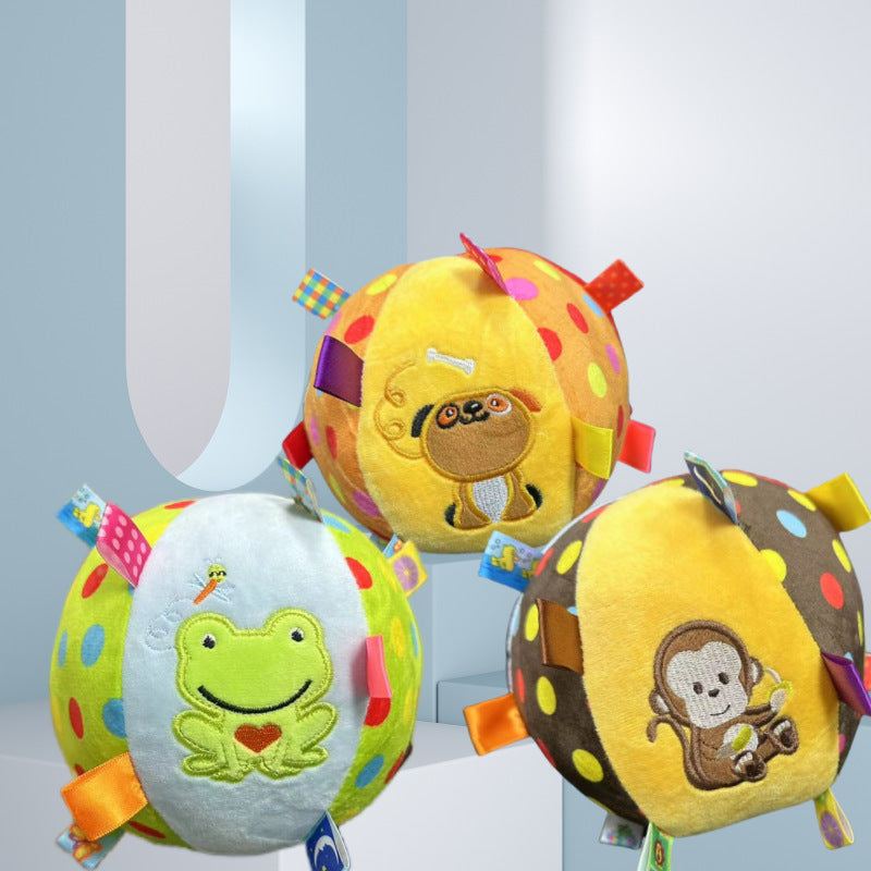 Plush Dog Ringing Ball Toy