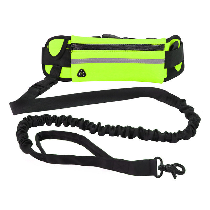 Hands Free Dog Leash Pet Walking And Training Belt With Shock Absorbing Bungee Leash