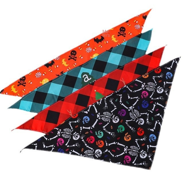 Pet Bandana for Dogs- Thanksgiving, Christmas, Halloween Pet Triangle Scarf Bib