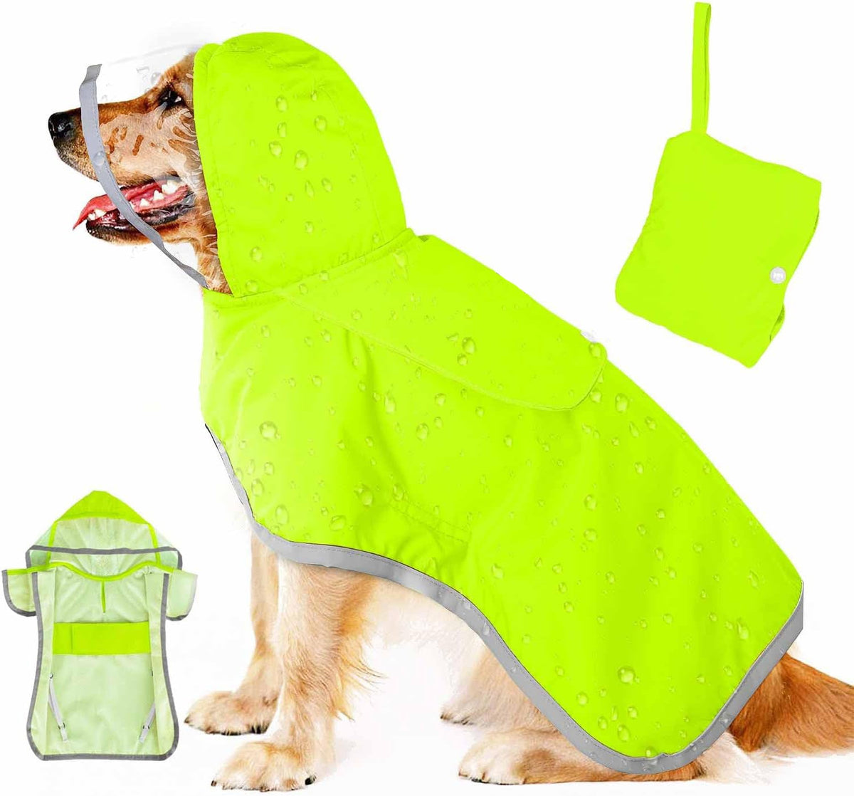 Dog Raincoat Waterproof Soft Breathable Dog Rain Jacket For Small Dog