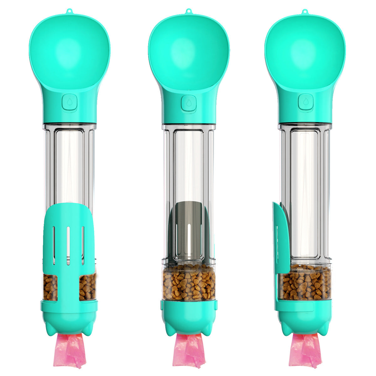 Portable Multifunction Dog Water Bottle/ Food Feeder /3 In 1 Poop Dispenser