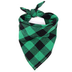 Dog Bandanas Large Pet Scarf Cotton Plaid Washable