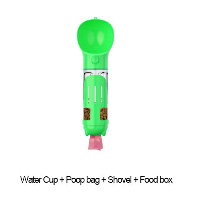 Portable Multifunction Dog Water Bottle/ Food Feeder /3 In 1 Poop Dispenser