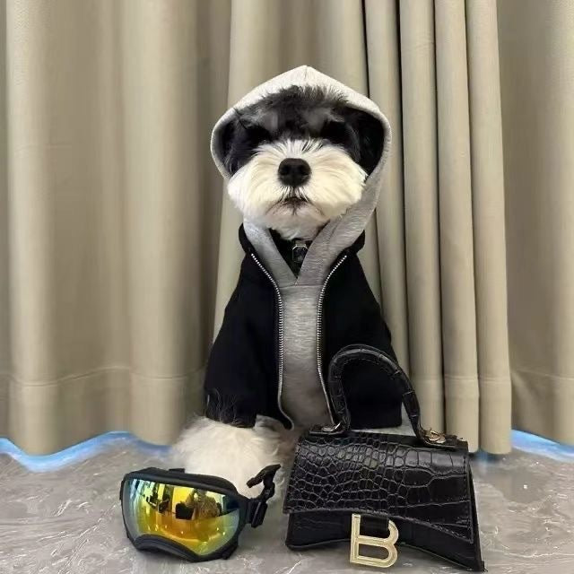 Dog Clothes Fake Two-Piece  Hooded Sweatshirt