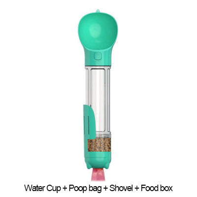 Portable Multifunction Dog Water Bottle/ Food Feeder /3 In 1 Poop Dispenser