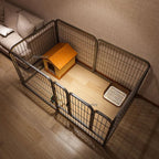 Modern Simple Wrought Iron Pet Fence Dog Cage Small And Medium Kennel