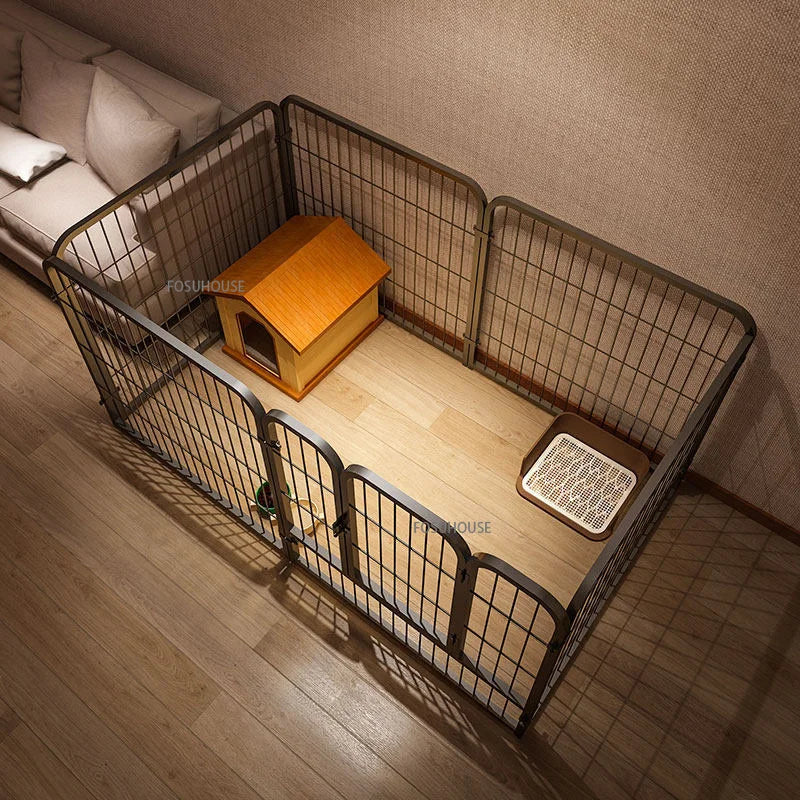 Modern Simple Wrought Iron Pet Fence Dog Cage Small And Medium Kennel