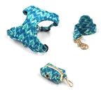 Pet Collar Leash Bow Knot Dog Walking Garbage Bag Set