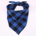 Dog Bandanas Large Pet Scarf Cotton Plaid Washable