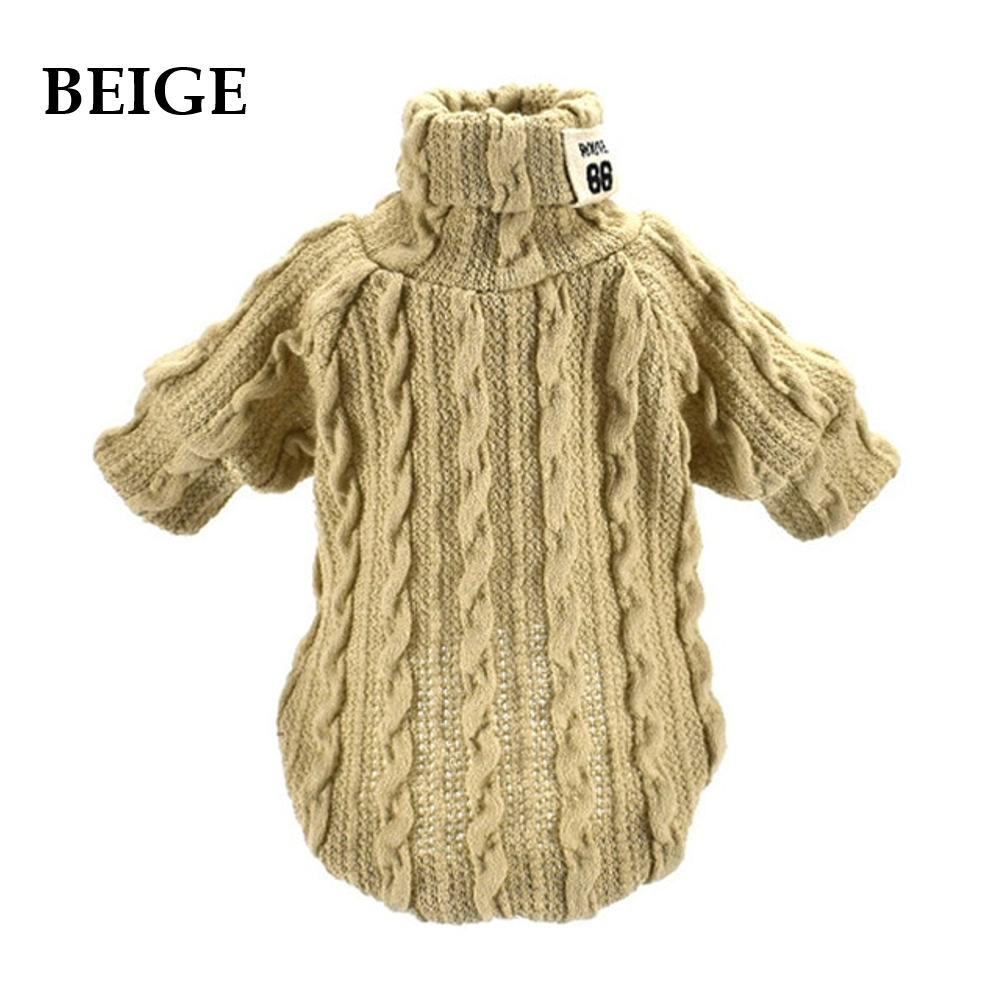 Winter Warm Knitted Turtleneck Sweater for Small Dogs