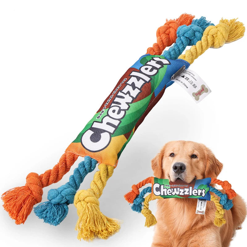 Puppy Dogs Toys Puppy colorful Cotton Chew Rope Knot Toy