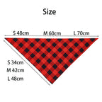 Dog Bandanas Large Pet Scarf Cotton Plaid Washable