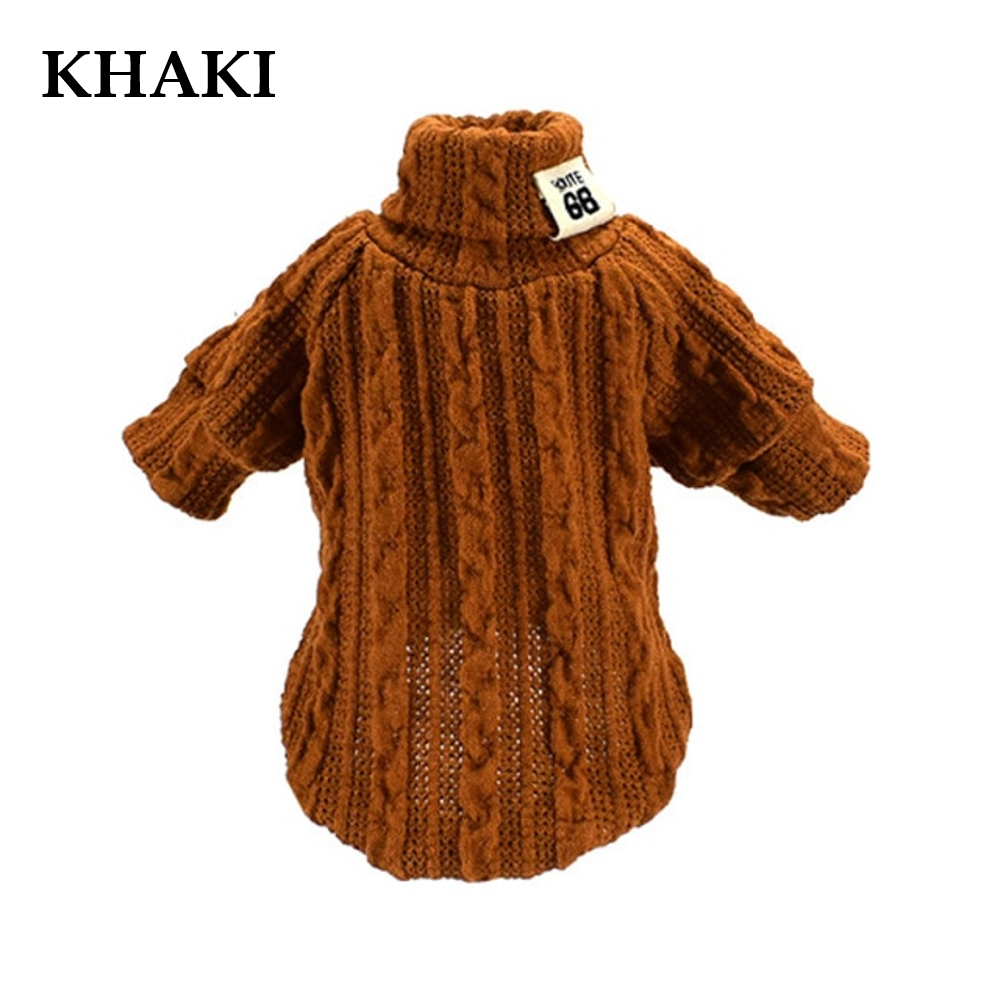 Winter Warm Knitted Turtleneck Sweater for Small Dogs