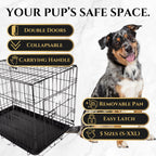 Classic Double-Door Wire Dog Kennel
