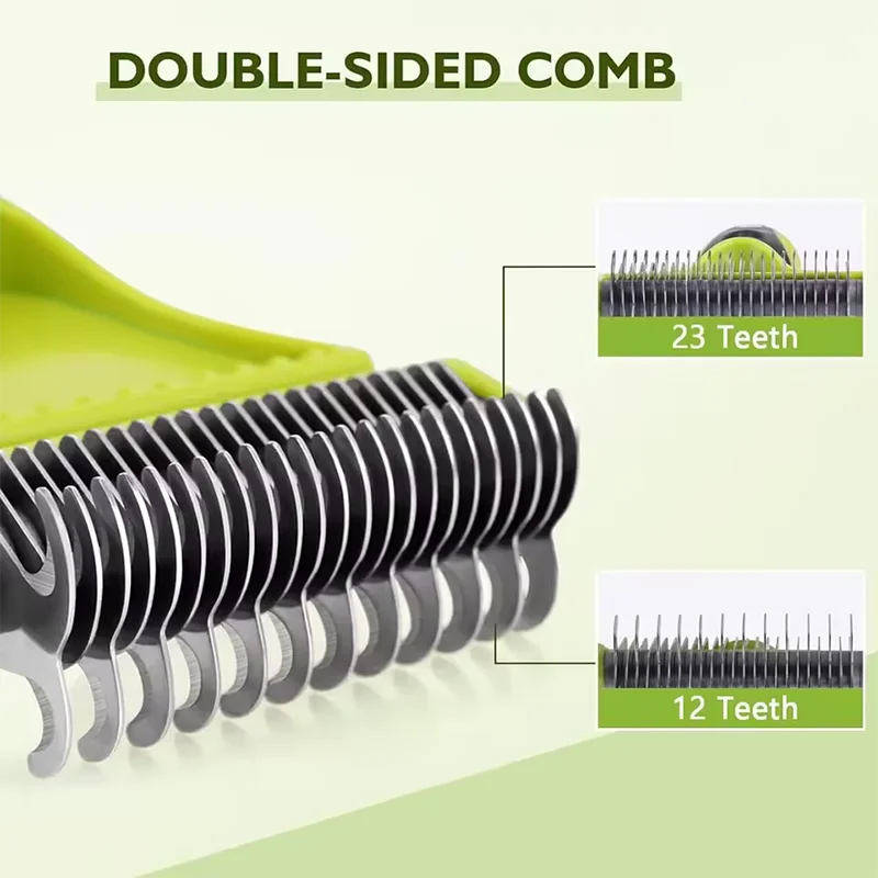 Pet Comb and Grooming Brush Two-Side Hair Brush Undercoat Rake Comb for Dogs