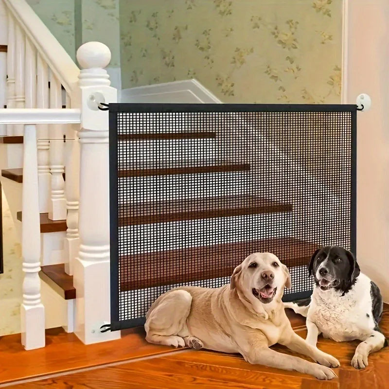 Pet Dog Barrier Fences with 4pcs Hook Pet Isolated Network Stairs Gate