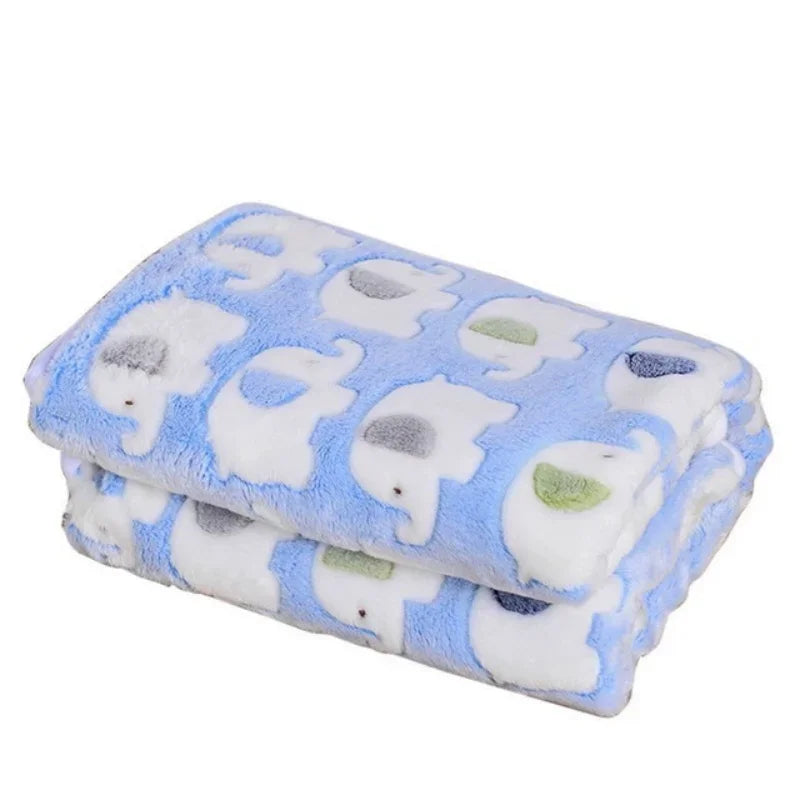 Dog Blankets Soft Fluffy Fleece Pet Blanket Warm Cute Print Design