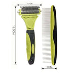 Pet Comb and Grooming Brush Two-Side Hair Brush Undercoat Rake Comb for Dogs