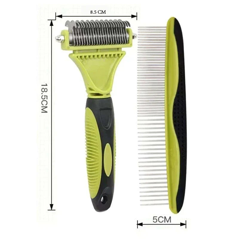 Pet Comb and Grooming Brush Two-Side Hair Brush Undercoat Rake Comb for Dogs