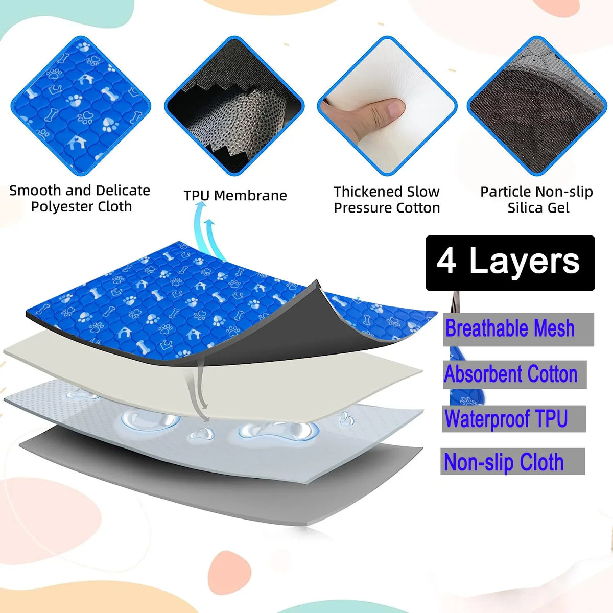 2pcs Large Pet Dog Pee Pads