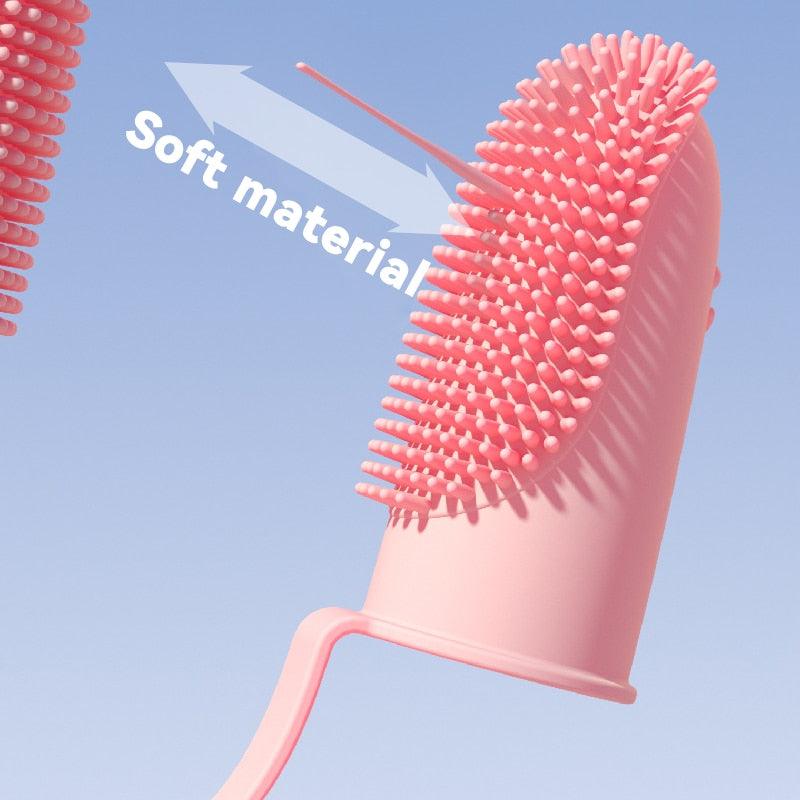 Dog Super Soft Pet Finger Dog  Brush For Teeth Cleaning