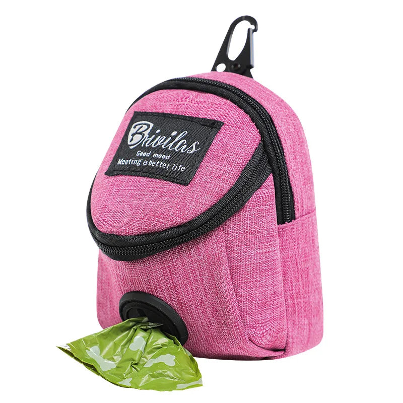 Portable Dog Training Treat Bag Outdoor Snack Reward Waist Bag Dog Poop Bag Dispenser