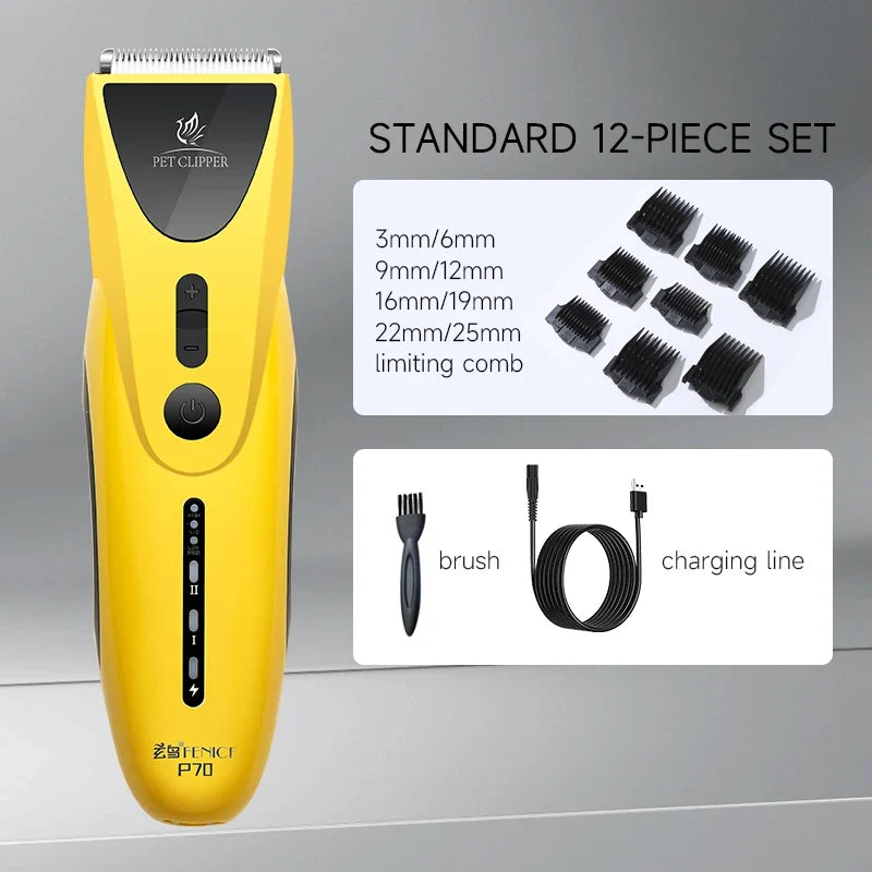 Fenice Low Noise Rechargeable Pet Hair Clipper Portable Design Multiple Colors