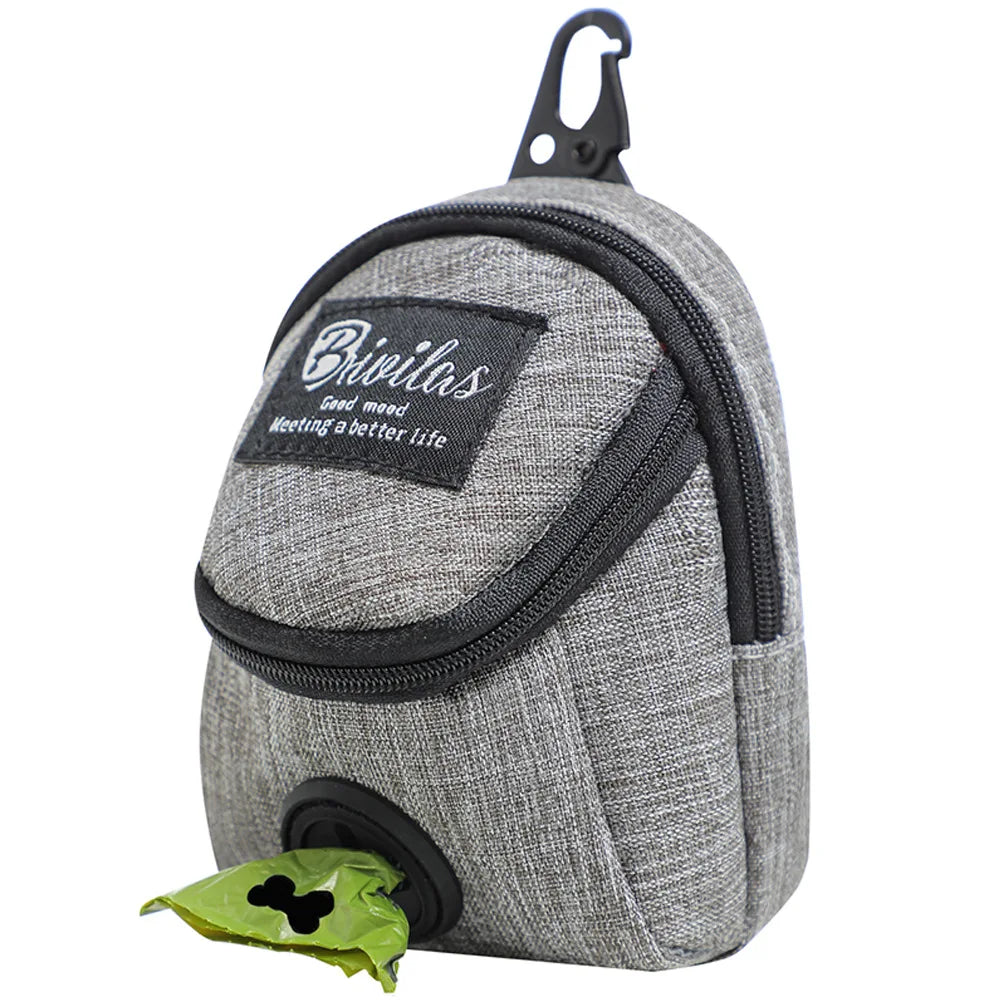 Portable Dog Training Treat Bag Outdoor Snack Reward Waist Bag Dog Poop Bag Dispenser