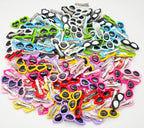 100pcs Cute Pet Hair Accessories Hair Clips Heart Glasses Shape Puppy Supplies Plastic
