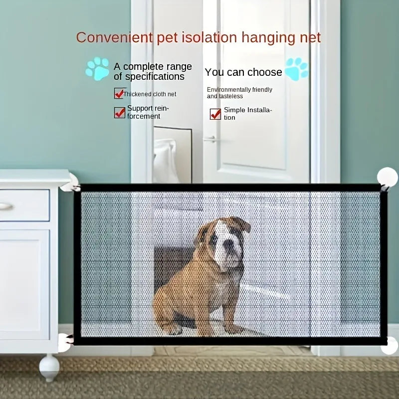 Pet Dog Barrier Fences with 4pcs Hook Pet Isolated Network Stairs Gate