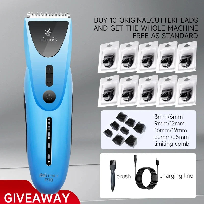 Fenice Low Noise Rechargeable Pet Hair Clipper Portable Design Multiple Colors