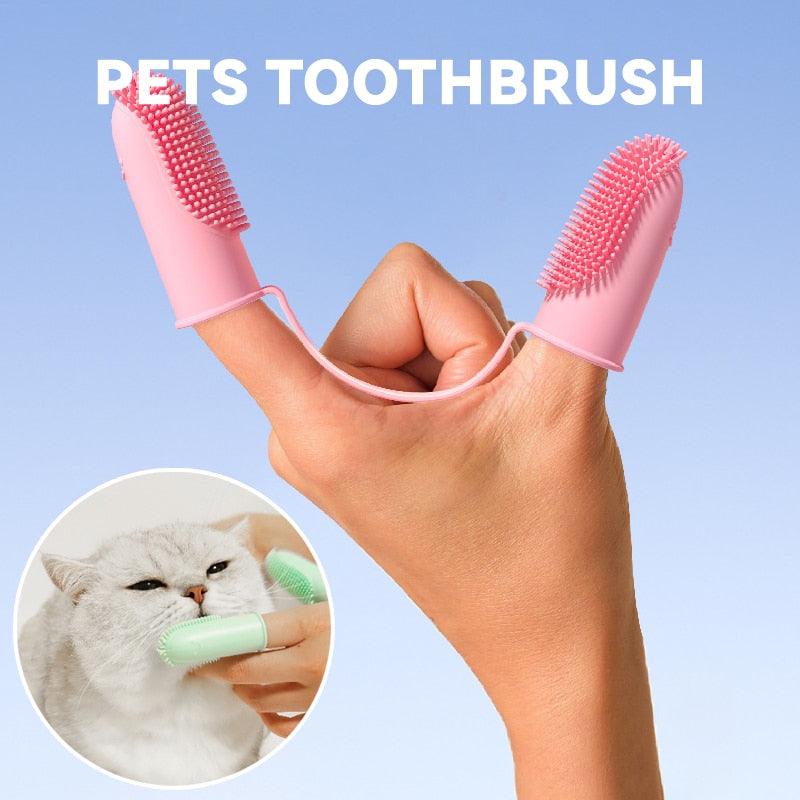 Dog Super Soft Pet Finger Dog  Brush For Teeth Cleaning