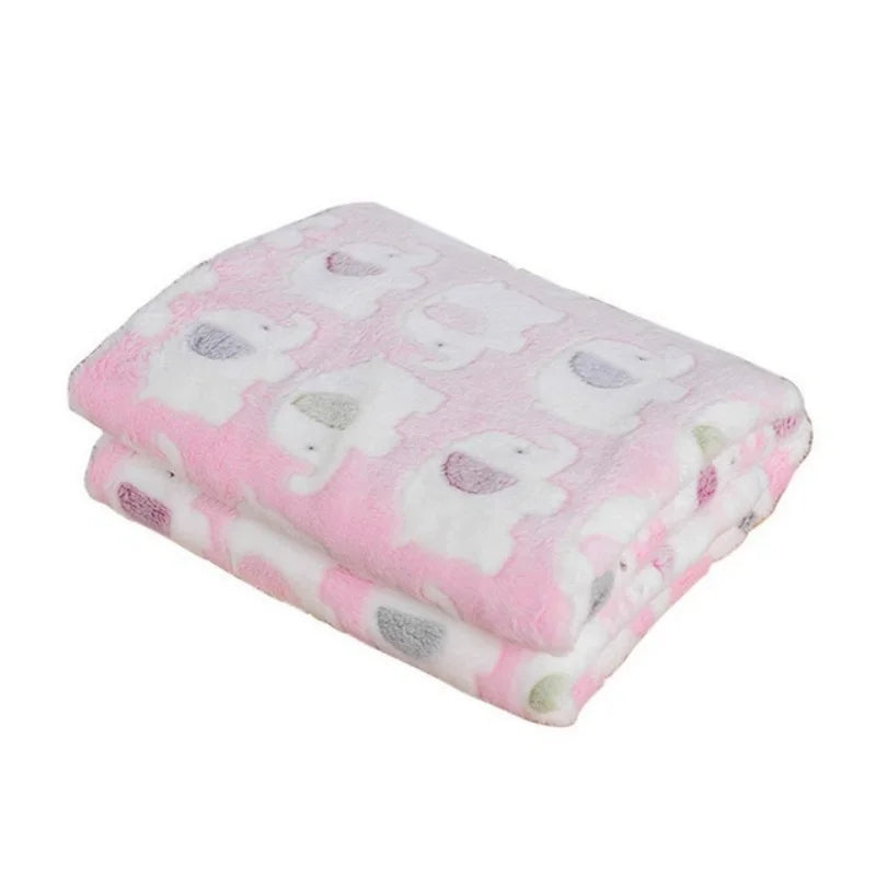 Dog Blankets Soft Fluffy Fleece Pet Blanket Warm Cute Print Design