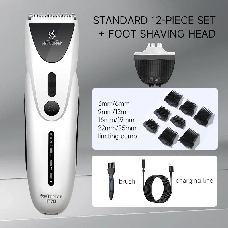 Fenice Low Noise Rechargeable Pet Hair Clipper Portable Design Multiple Colors