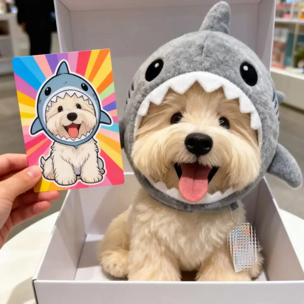 Dog Costume Hat Cute Shark Headgear Soft Warm Pet Hat