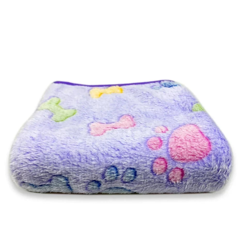 Dog Blankets Soft Fluffy Fleece Pet Blanket Warm Cute Print Design