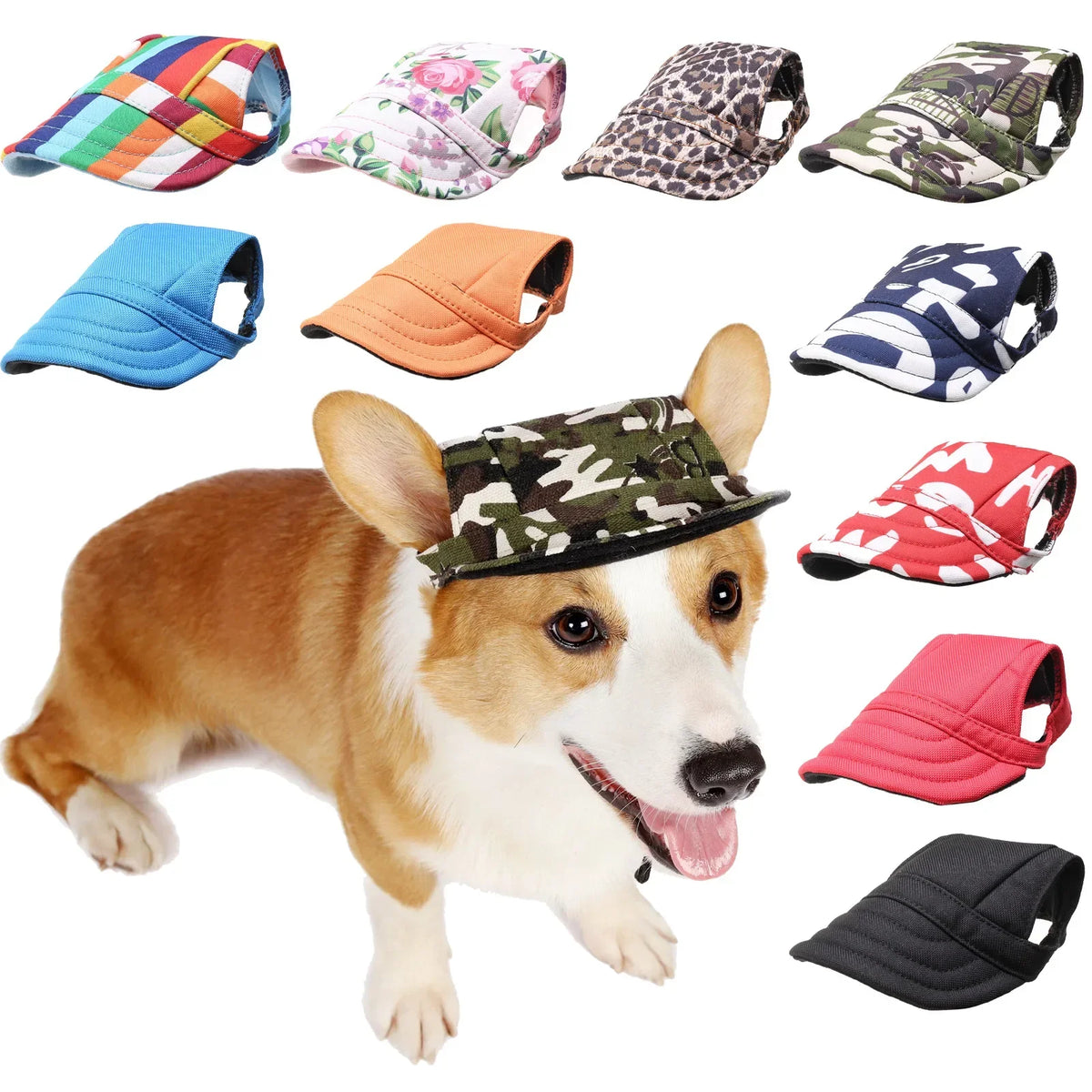 TAILUP Pet Hat Dog Hat Baseball Hat Summer Canvas Dog Cap Only For Small Pet Dog