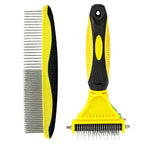 Pet Comb and Grooming Brush Two-Side Hair Brush Undercoat Rake Comb for Dogs