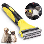 Pet Comb and Grooming Brush Two-Side Hair Brush Undercoat Rake Comb for Dogs