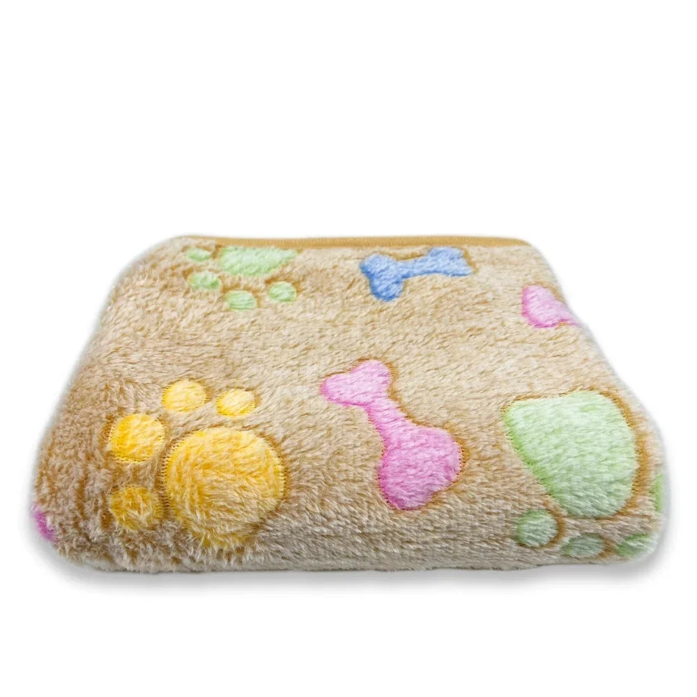 Dog Blankets Soft Fluffy Fleece Pet Blanket Warm Cute Print Design