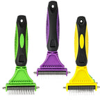 Pet Comb and Grooming Brush Two-Side Hair Brush Undercoat Rake Comb for Dogs