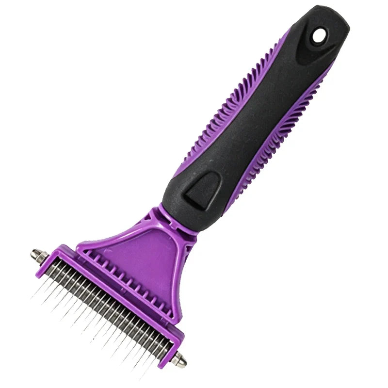 Pet Comb and Grooming Brush Two-Side Hair Brush Undercoat Rake Comb for Dogs
