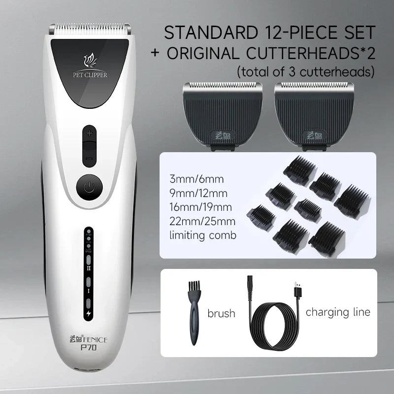 Fenice Low Noise Rechargeable Pet Hair Clipper Portable Design Multiple Colors