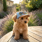 Korean Style Dog Sun Hat with Sunglasses Adjustable Denim Cap