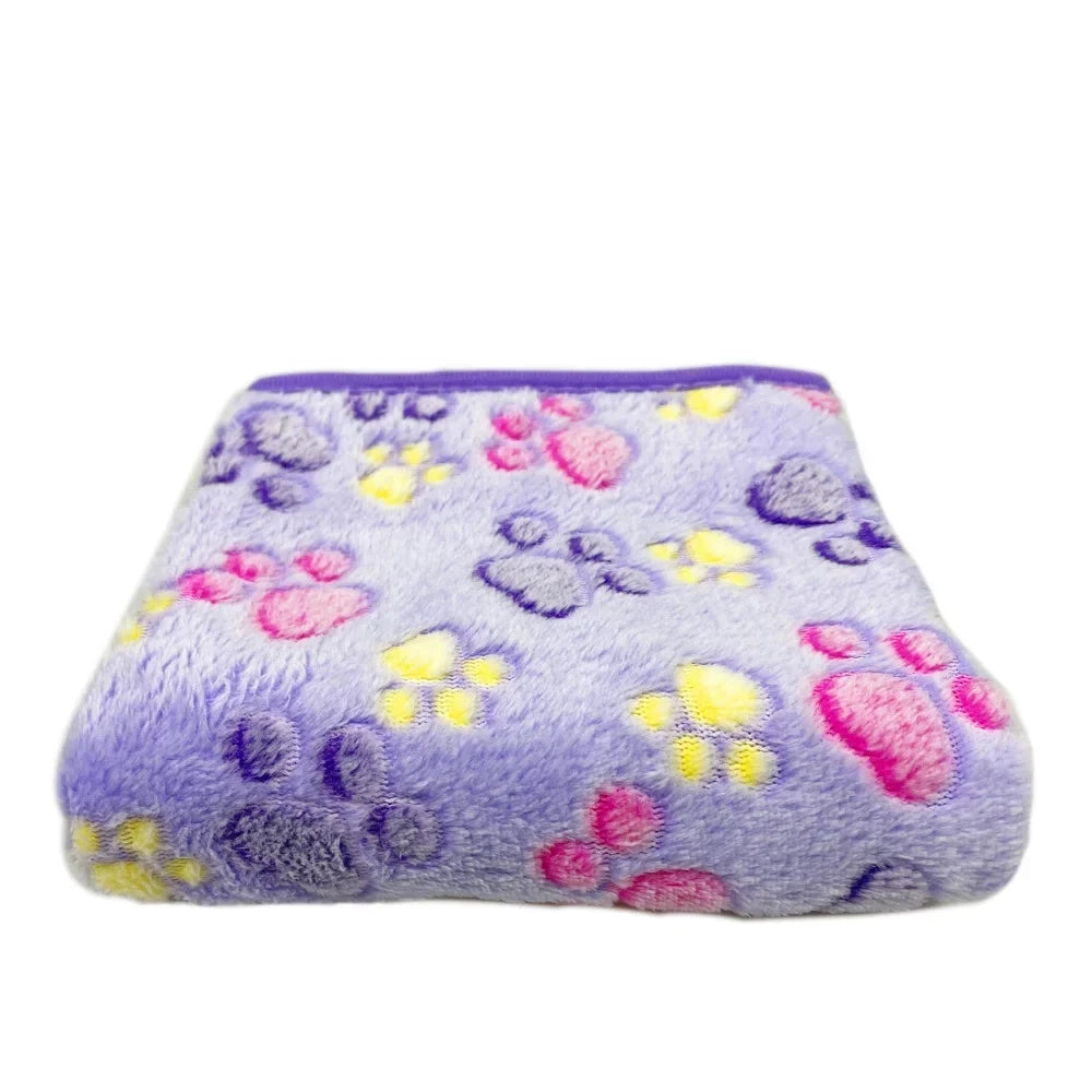 Dog Blankets Soft Fluffy Fleece Pet Blanket Warm Cute Print Design