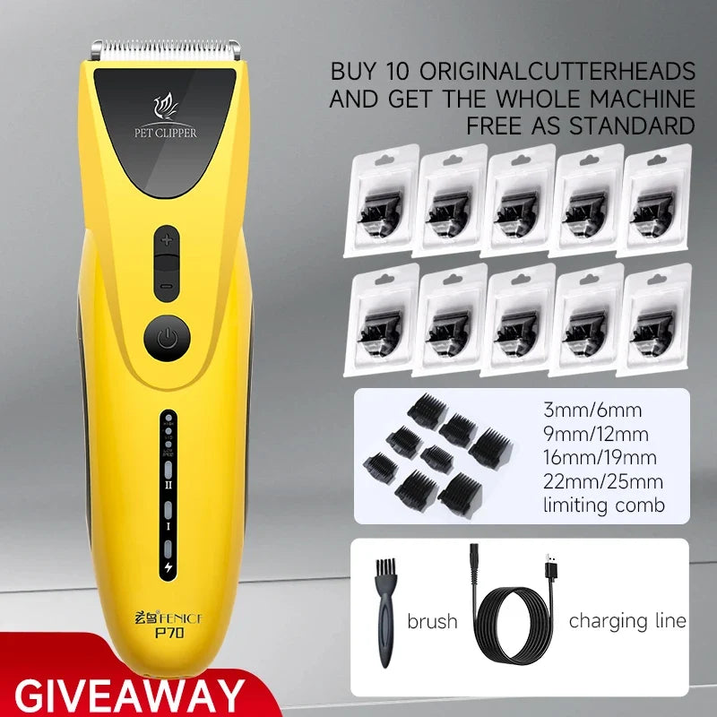 Fenice Low Noise Rechargeable Pet Hair Clipper Portable Design Multiple Colors